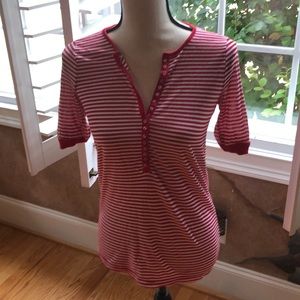 Splendid red and white cotton tee size medium.